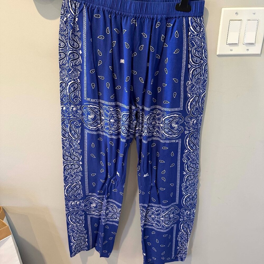 Melody Ehsani Bandana Staycation Pant - Royal Blue - Size Medium